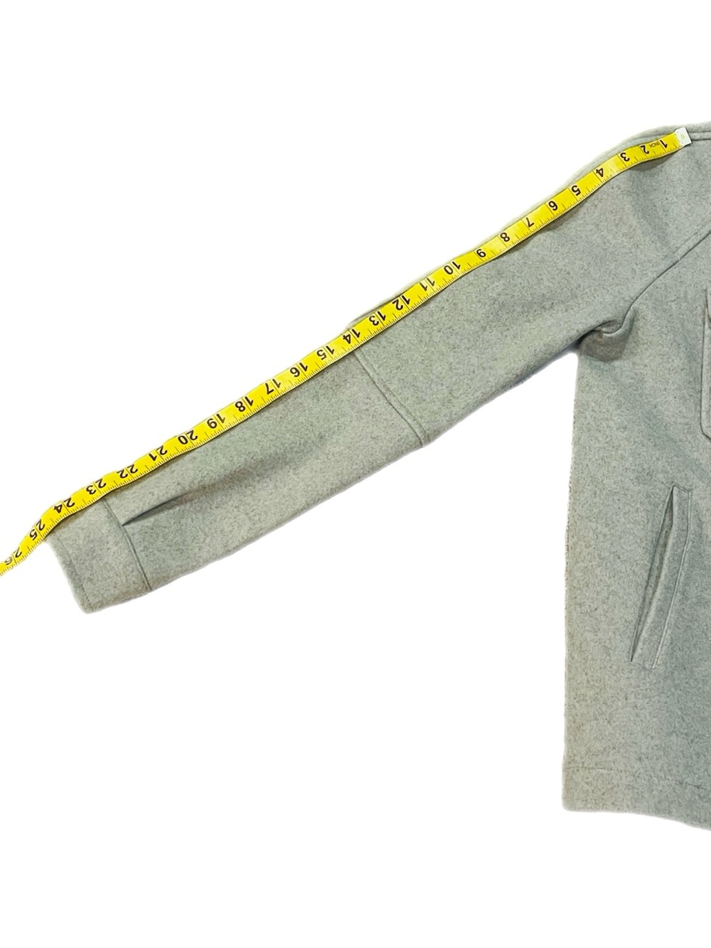 Anthropologie Avec Les Filles Relaxed Zip Front Shacket Oatmeal Felted Jacket S - Picture 8 of 9